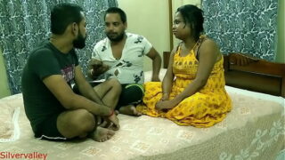 Indian hot husband shared sexy wife with friend for money