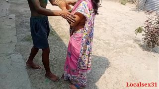 Pink Saree Beautiful Bengali Bhabi Sex In A Holi